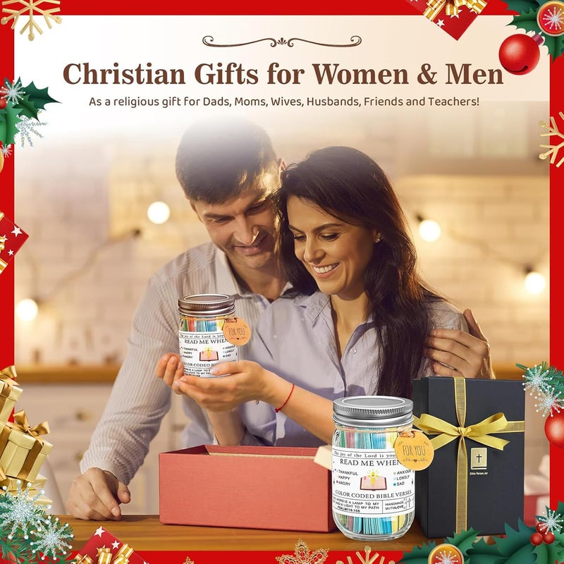 Miccillot Bible Verse Jar with 90 Scripture Cards & Alloy Lid - Read Me When for Daily Encouragement, Prayer and Reflection - Christian Catholic Gifts for Women, Men, Teens - Ideal Christmas, Birthday Gift - Image 4